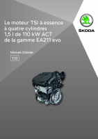 Skoda SSP - 118 Le moteur TSI à essence à quatre cylindres 1,5 l de 110 kW ACT de la gamme EA211 evo